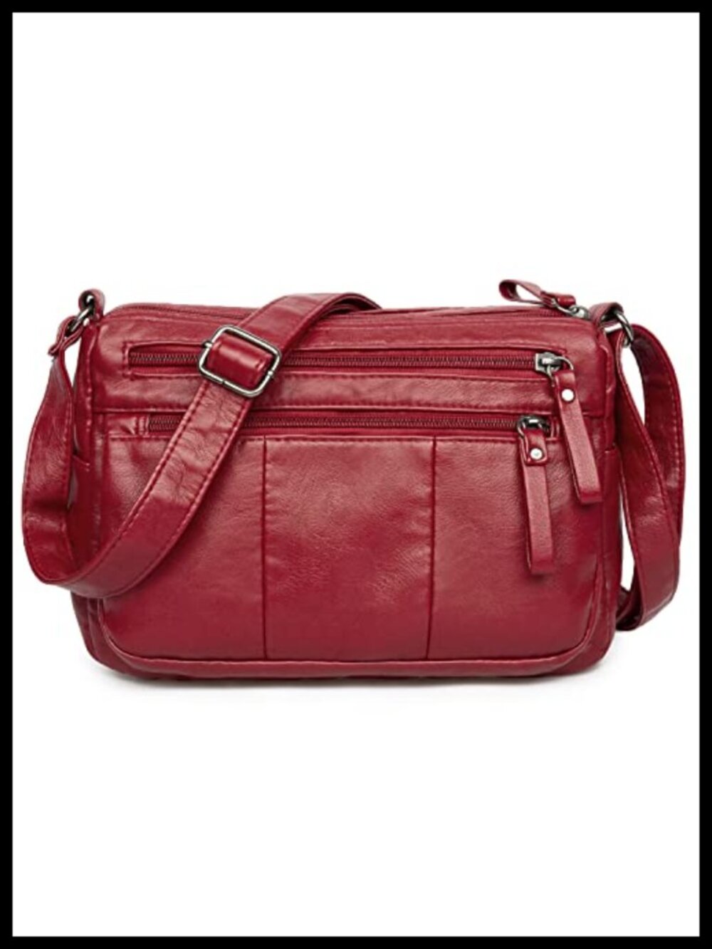 Soft PU Leather Crossbody Shoulder Bag Lightweight Everyday Purse